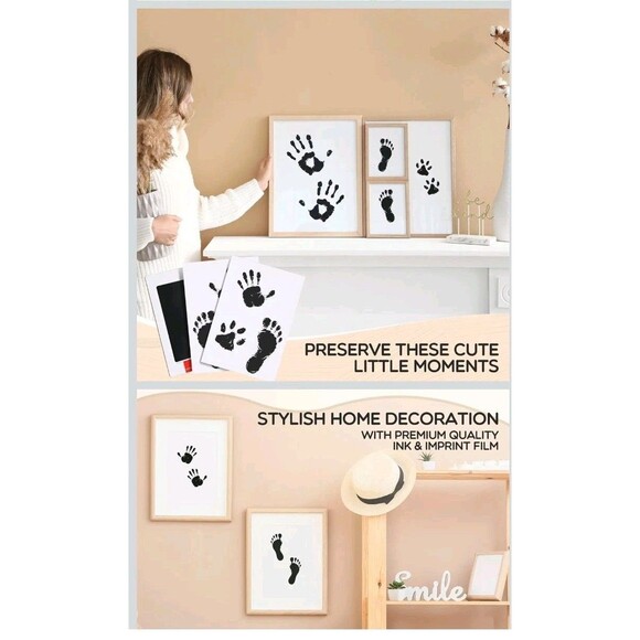Jetec 9 Set Inkless Baby Footprint and Handprint Kit, Clean Touch Ink Pad For Ba - Picture 7 of 11